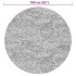 Alfombra de pelo corto suave lavable HUARTE gris Ø 160