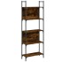 Librería de 5 estantes madera roble ahumado 60,5x24x166,5