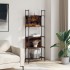 Librería de 5 estantes madera roble ahumado 60,5x24x166,5