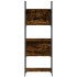 Librería de 5 estantes madera roble ahumado 60,5x24x166,5