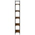 Librería de 5 estantes madera roble ahumado 60,5x24x166,5