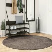 Alfombra pelo largo aspecto brillante ISTAN gris Ø 160 cm