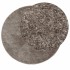 Alfombra pelo largo aspecto brillante ISTAN gris Ø 160