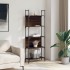 Librería de 5 estantes madera roble marrón 60,5x24x166,5
