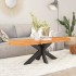 Tablero de mesa ovalado madera maciza de acacia 100x50x2,5