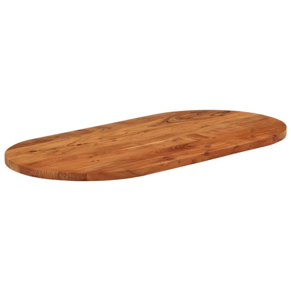 Tablero de mesa ovalado madera maciza de acacia 100x50x2,5