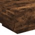 Mesa de centro con luces LED roble ahumado 55x55x31
