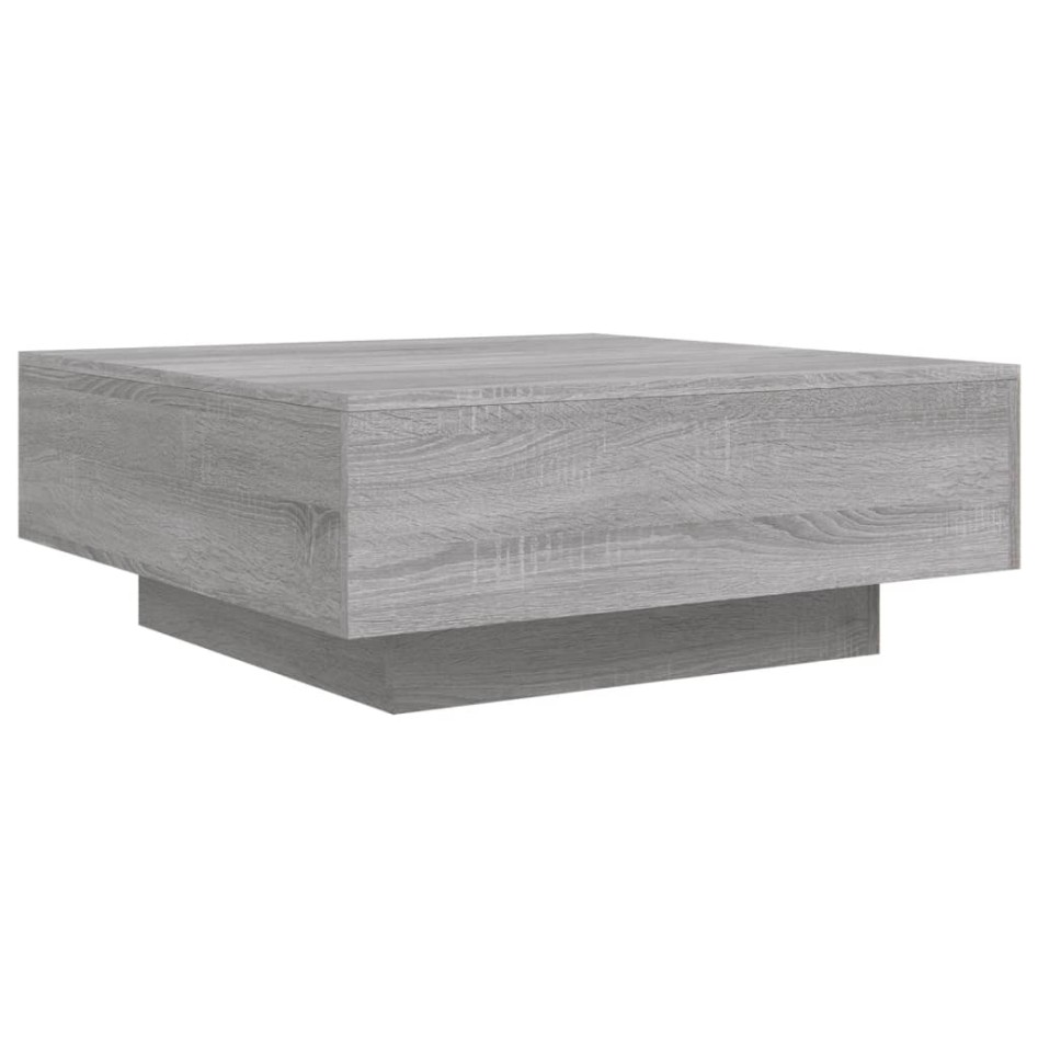 Mesa de centro madera de ingeniería gris Sonoma 80x80x31