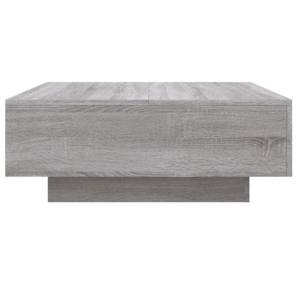 Mesa de centro madera de ingeniería gris Sonoma 80x80x31