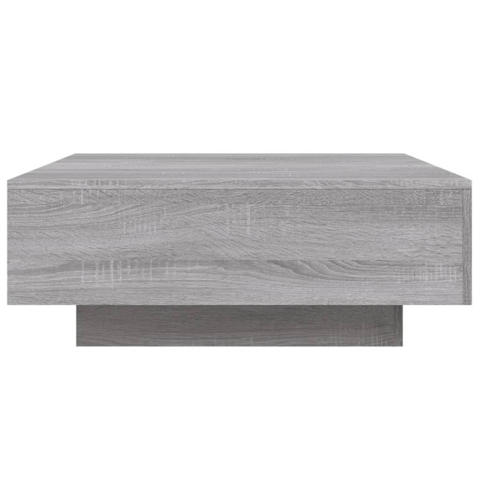 Mesa de centro madera de ingeniería gris Sonoma 80x80x31