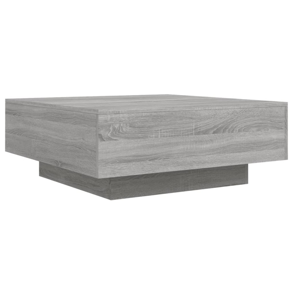 Mesa de centro madera de ingeniería gris Sonoma 80x80x31