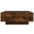 Mesa de centro con luces LED roble ahumado 80x80x31
