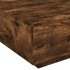 Mesa de centro con luces LED roble ahumado 80x80x31