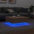 Mesa de centro con luces LED roble Sonoma 80x80x31