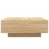 Mesa de centro con luces LED roble Sonoma 80x80x31