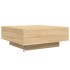 Mesa de centro con luces LED roble Sonoma 80x80x31
