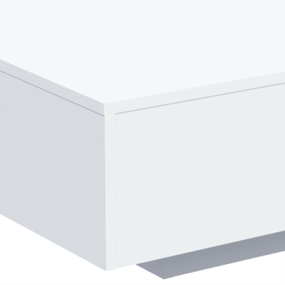 Mesa de centro con luces LED blanco 85x55x31