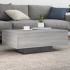 Mesa de centro con luces LED gris Sonoma 85x55x31