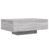 Mesa de centro con luces LED gris Sonoma 85x55x31