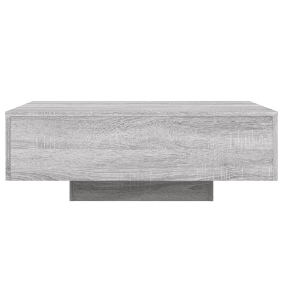 Mesa de centro con luces LED gris Sonoma 85x55x31