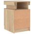 Mesita de noche con luces LED roble Sonoma 35x39x55