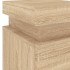 Mesita de noche con luces LED roble Sonoma 35x39x55