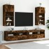 Mueble para TV con luces LED roble ahumado 40,5x30x90
