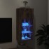 Mueble para TV con luces LED roble ahumado 40,5x30x90