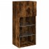 Mueble para TV con luces LED roble ahumado 40,5x30x90