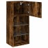 Mueble para TV con luces LED roble ahumado 40,5x30x90