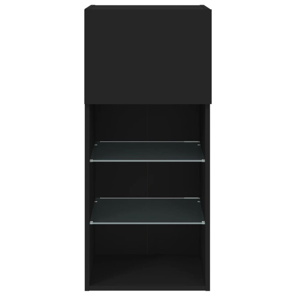Mueble para TV con luces LED negro 40,5x30x90