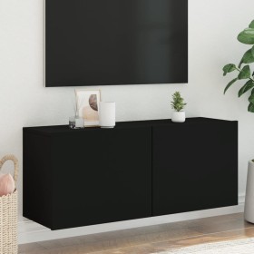 Mueble para TV de pared negro 100x30x41