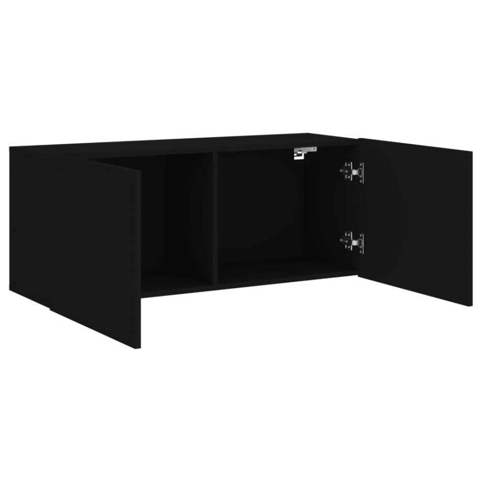Mueble para TV de pared negro 100x30x41