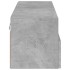 Mueble de pared TV madera ingeniería gris hormigón 100x30x30