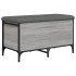 Banco con almacenaje madera ingeniería gris Sonoma 82x42x45