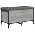 Banco con almacenaje madera ingeniería gris Sonoma 82x42x45