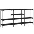 Mesa consola madera de ingeniería negra 160x29x80