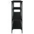 Mesa consola madera de ingeniería negra 160x29x80
