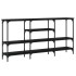 Mesa consola madera de ingeniería negra 160x29x80
