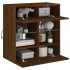 Mueble TV de pared con luces LED roble marrón 58,5x30x60,5