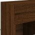 Mueble TV de pared con luces LED roble marrón 58,5x30x60,5
