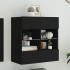 Mueble de TV de pared con luces LED negro 58,5x30x60,5