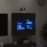 Mueble de TV de pared con luces LED negro 58,5x30x60,5