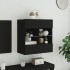 Mueble de TV de pared con luces LED negro 58,5x30x60,5