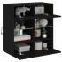 Mueble de TV de pared con luces LED negro 58,5x30x60,5