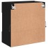 Mueble de TV de pared con luces LED negro 58,5x30x60,5