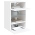 Muebles de TV de pared con luces LED 2 uds blanco 40x30x60,5