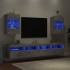 Muebles TV de pared luces LED 2 uds gris hormigón 40x30x60,5