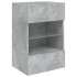 Muebles TV de pared luces LED 2 uds gris hormigón 40x30x60,5