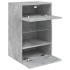 Muebles TV de pared luces LED 2 uds gris hormigón 40x30x60,5